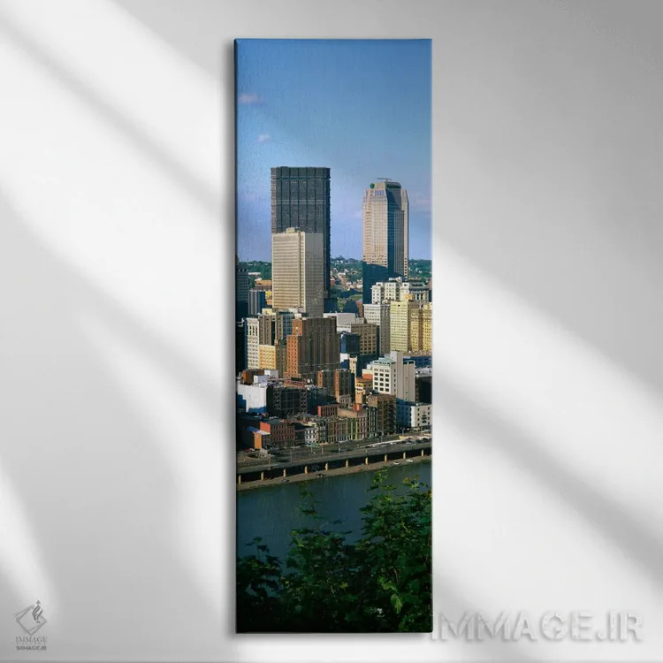 تابلو دکوراتیو Monongahela River, Pittsburgh, Pennsylvania, USA" - "سا… اثر پانورامیک ایمجز - نمای روبهرو روی دیوار