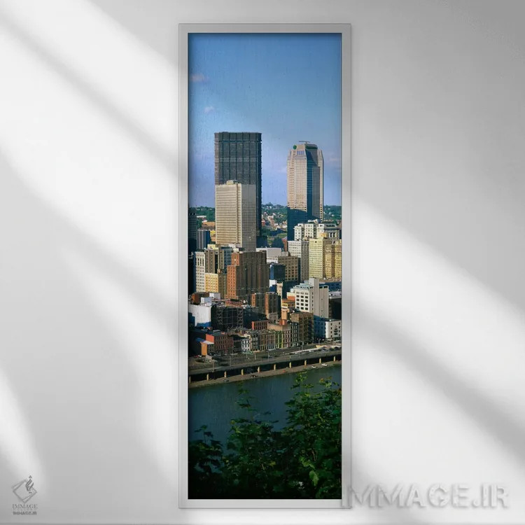 تابلو دکوراتیو Monongahela River, Pittsburgh, Pennsylvania, USA" - "سا… اثر پانورامیک ایمجز - نمای قابدار سفید