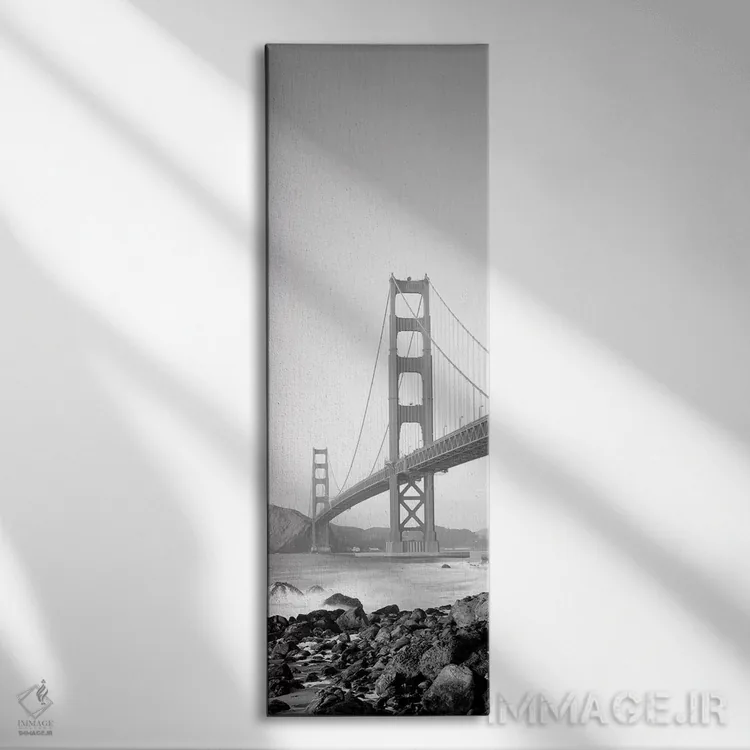 تابلو دکوراتیو "پل گلدن گیت، سان فرانسیسکو، کالیفرنیا، ایالات متحده" اثر پانورامیک ایمجز - نمای روبهرو روی دیوار
