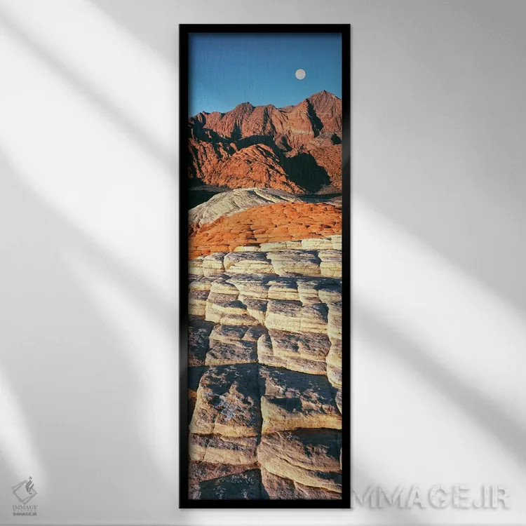 تابلو دکوراتیو Snow Canyon State Park, Utah, USA" - "باور های سنگ شده… اثر پانورامیک ایمجز - نمای قابدار مشکی