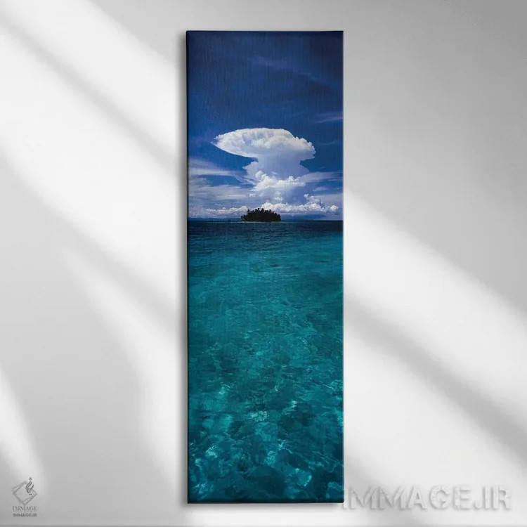 تابلو دکوراتیو "درختان بر روی یک جزیره، جزایر سن بلا، پاناما" اثر پانورامیک ایمجز - نمای روبهرو روی دیوار