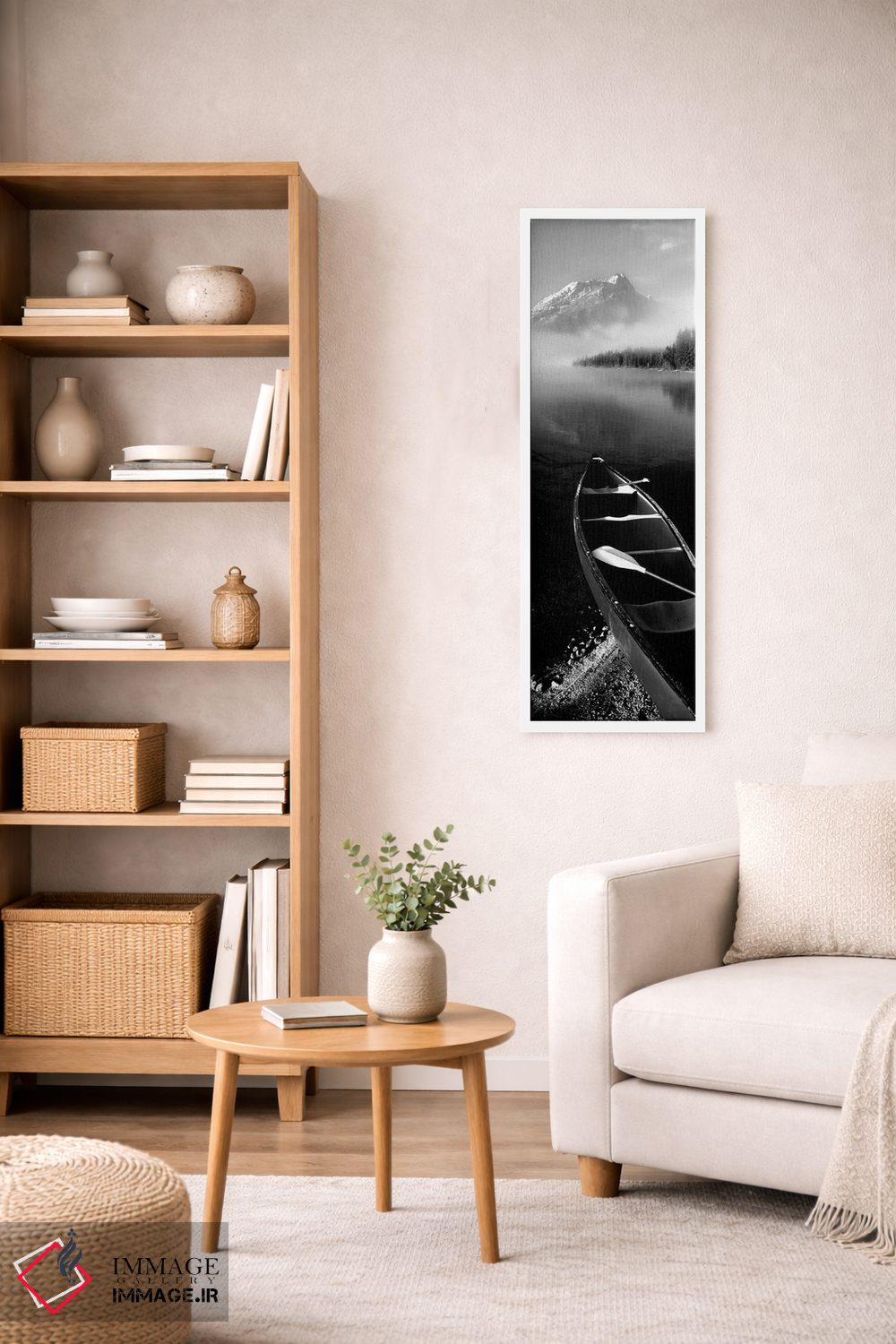 تابلو دکوراتیو "قایق در دریاچه لی، قله راکچاک، رشته کوه تیتون، پارک مل… اثر پانورامیک ایمجز - D2W