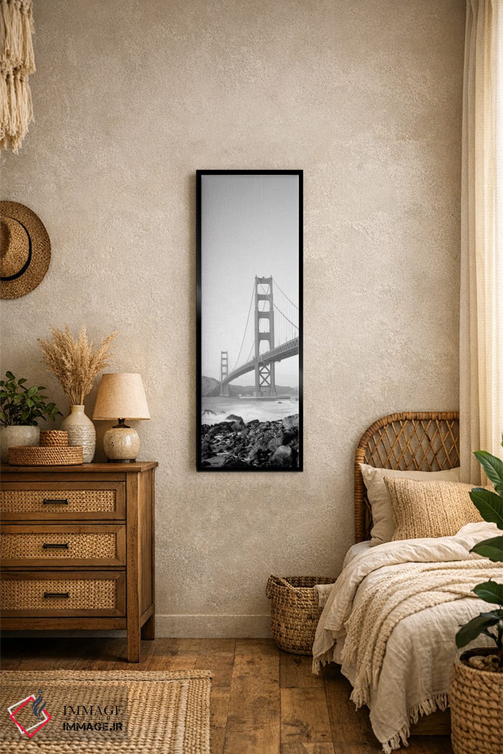 تابلو دکوراتیو "پل گلدن گیت، سان فرانسیسکو، کالیفرنیا، ایالات متحده" اثر پانورامیک ایمجز - D1B