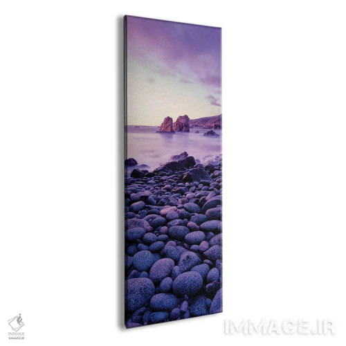 تابلو دکوراتیو منظره ای با سنگریزه ها در ساحل در هنگام غروب، پارک ایال… اثر پانورامیک ایمجز - نمای پرسپکتیو محصول