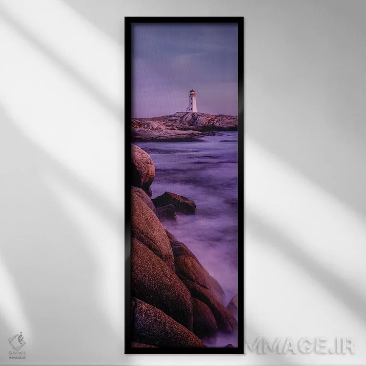 تابلو دکوراتیو فانوس دریایی کپه گیسی کو، جزیره کیپ برتون، نوا اسکوشیا… اثر پانورامیک ایمجز - نمای قابدار مشکی