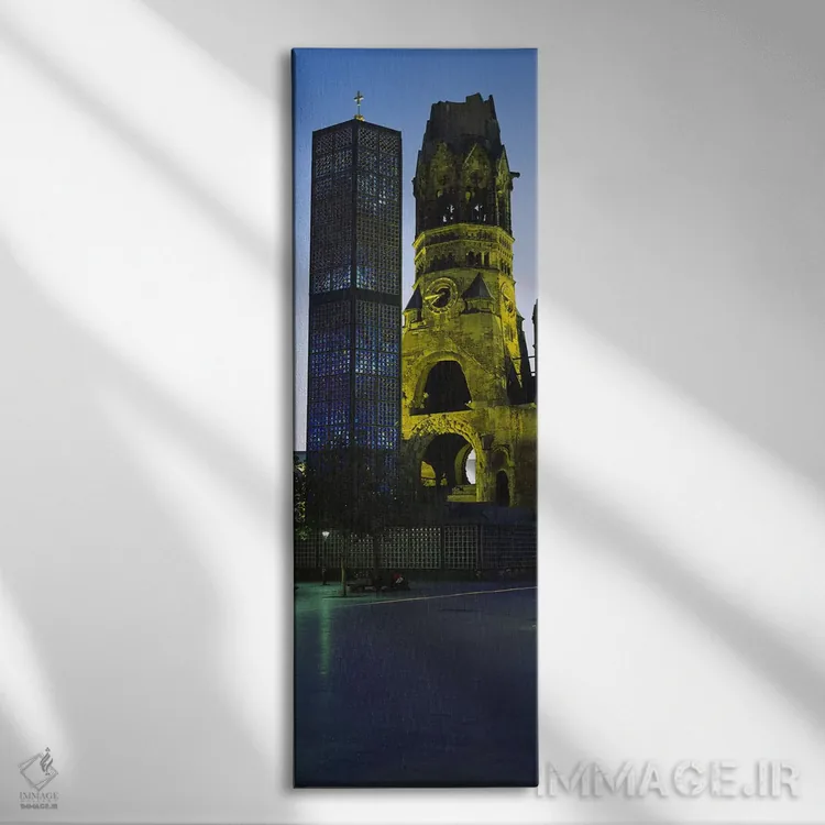 تابلو دکوراتیو Kaiser Wilhelm Memorial Church, Berlin, Germany,برج یک… اثر پانورامیک ایمجز - نمای روبهرو روی دیوار