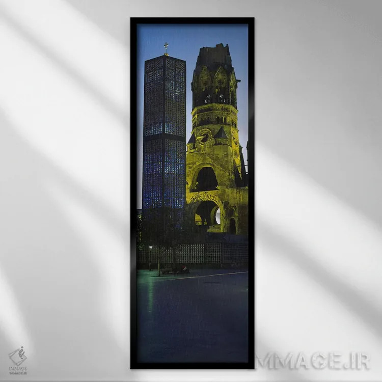 تابلو دکوراتیو Kaiser Wilhelm Memorial Church, Berlin, Germany,برج یک… اثر پانورامیک ایمجز - نمای قابدار مشکی