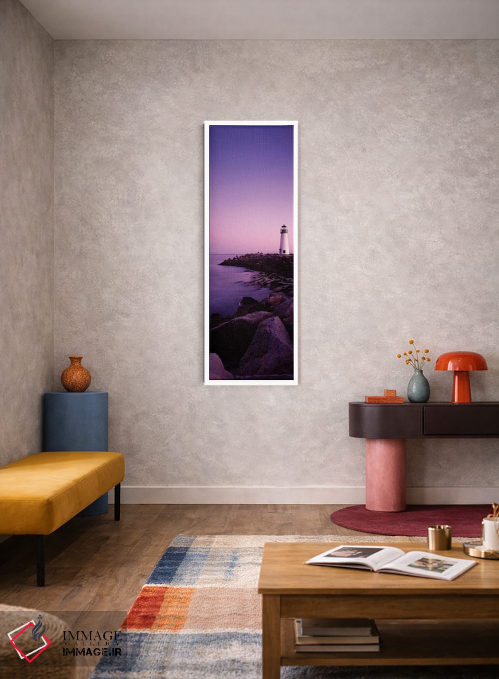 تابلو دکوراتیو "فانوس دریایی والتون در هنگام غروب بنفش، سانتا کروز، کا… اثر پانورامیک ایمجز - D4W