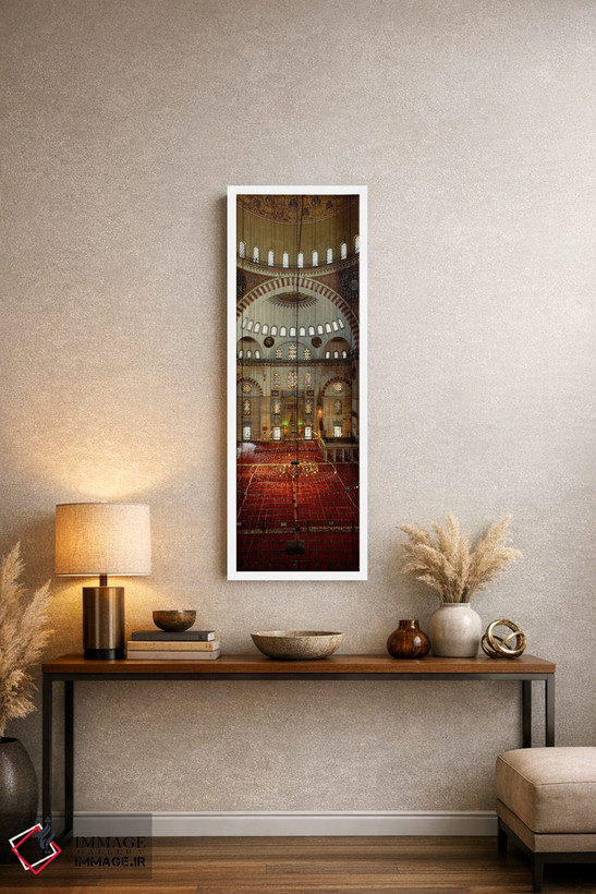 تابلو دکوراتیو Suleymanie Mosque, Istanbul, Turkey" - "داخل یک مسجد، م… اثر پانورامیک ایمجز - D1W
