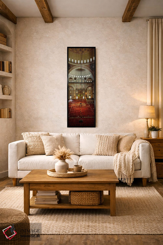 تابلو دکوراتیو Suleymanie Mosque, Istanbul, Turkey" - "داخل یک مسجد، م… اثر پانورامیک ایمجز - D3B