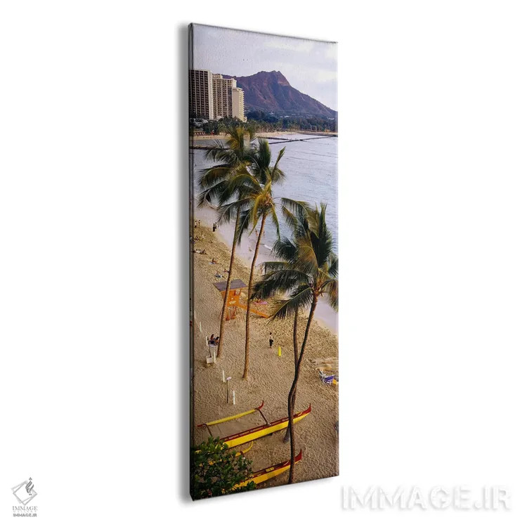تابلو دکوراتیو Waikiki Beach, Honolulu, Oahu, Hawaii, USA,نمای بالا از… اثر پانورامیک ایمجز - نمای پرسپکتیو محصول