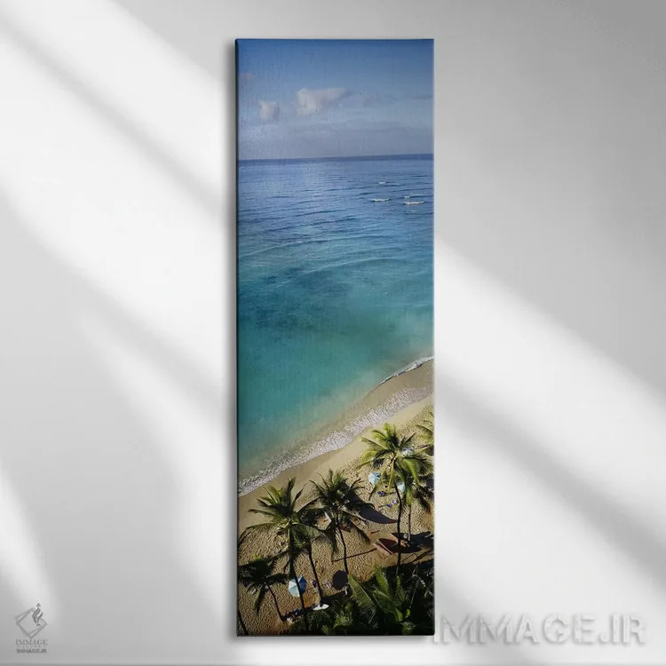 تابلو دکوراتیو Waikiki Beach, Honolulu, Oahu, Hawaii, USA,نمای بالا از… اثر پانورامیک ایمجز - نمای روبهرو روی دیوار