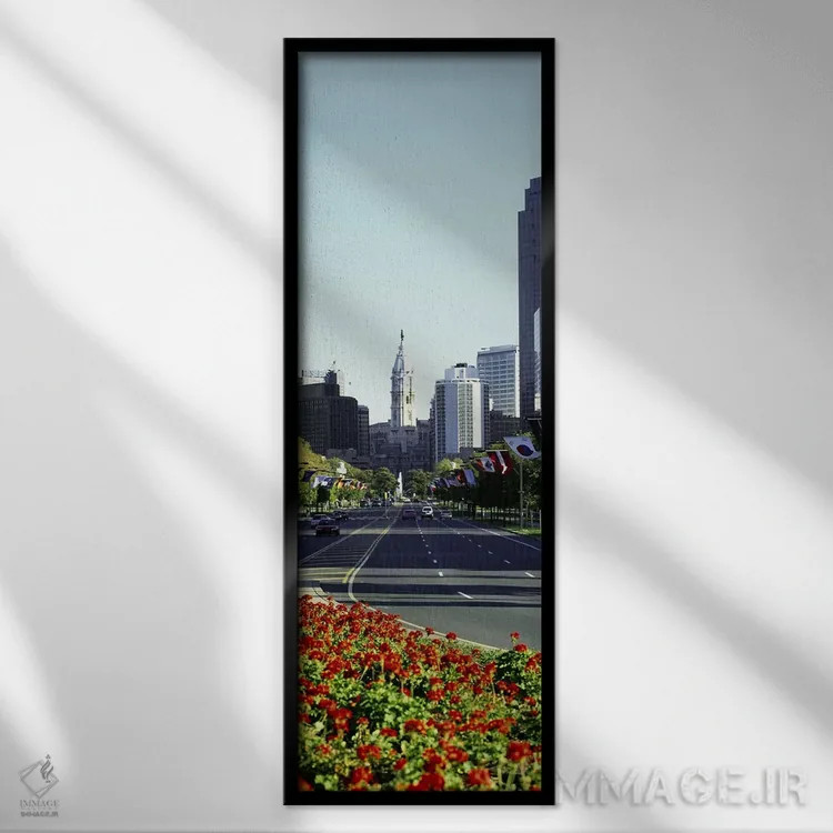 تابلو دکوراتیو Benjamin Franklin Parkway, Philadelphia, Pennsylvania… اثر پانورامیک ایمجز - نمای قابدار مشکی