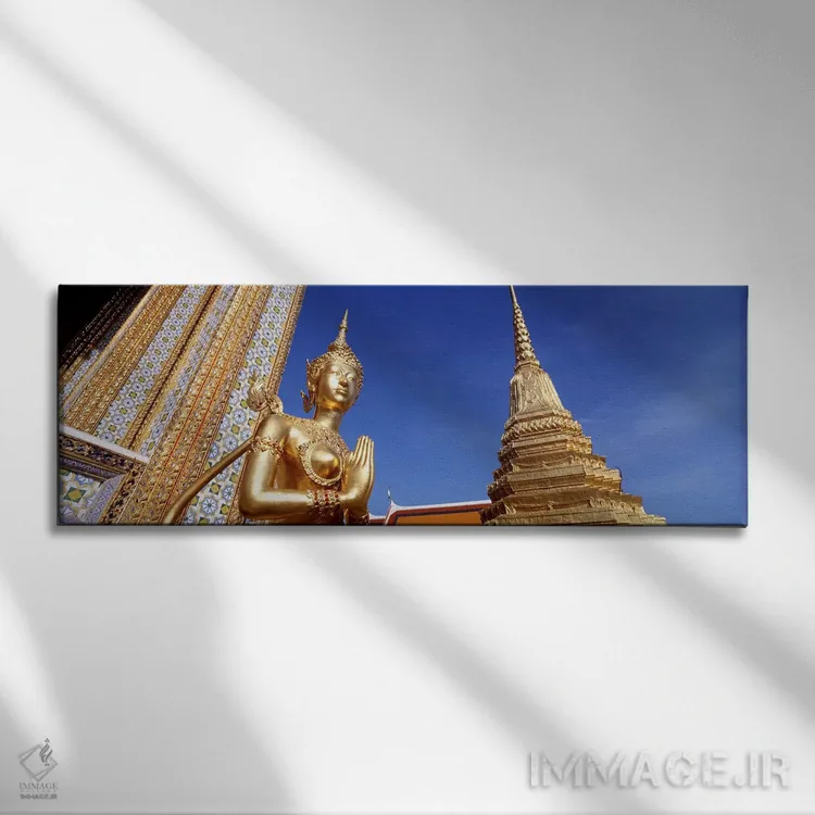 تابلو دکوراتیو Grand Palace, Bangkok, Thailand,نمای زاویه پایین از مجس… اثر پانورامیک ایمجز - نمای روبهرو روی دیوار