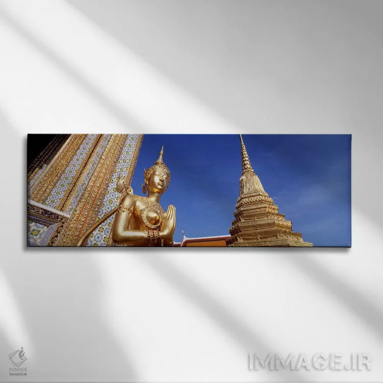 تابلو دکوراتیو Grand Palace, Bangkok, Thailand,نمای زاویه پایین از مجس… اثر پانورامیک ایمجز - نمای روبهرو روی دیوار