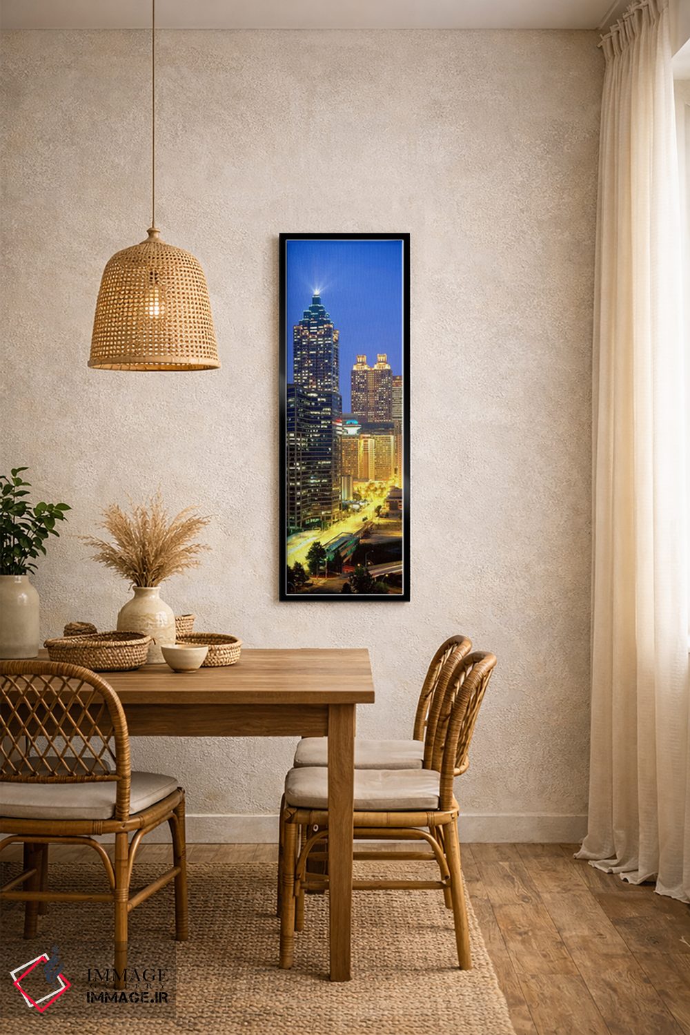 تابلو دکوراتیو Atlanta, Georgia, USA,آسمان خراش های نورانی در شب، آتلا… اثر پانورامیک ایمجز - D4B