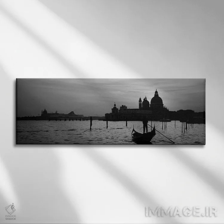 تابلو دکوراتیو Venice, Italy,سانتا ماریا دلا سالوته در نمای سیاه و سفی… اثر پانورامیک ایمجز - نمای روبهرو روی دیوار