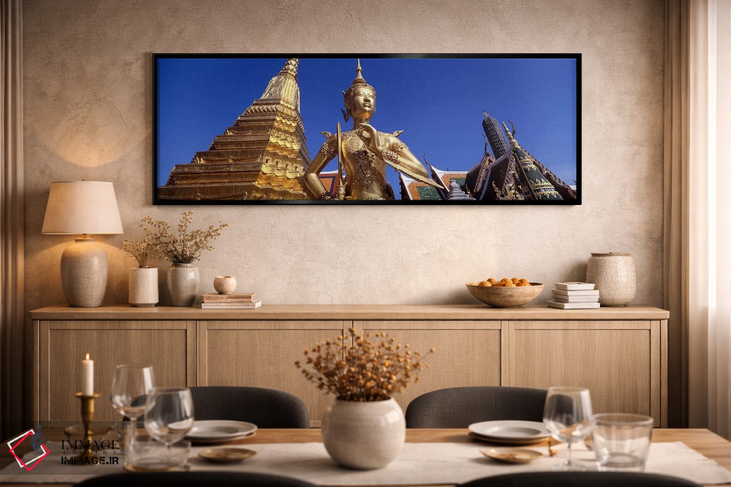تابلو دکوراتیو Grand Palace, Bangkok, Thailand,نمای زاویه پایین از مجس… اثر پانورامیک ایمجز - D2B