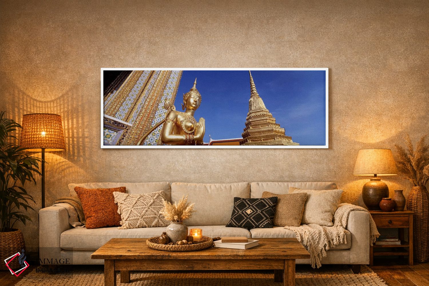 تابلو دکوراتیو Grand Palace, Bangkok, Thailand,نمای زاویه پایین از مجس… اثر پانورامیک ایمجز - D5W