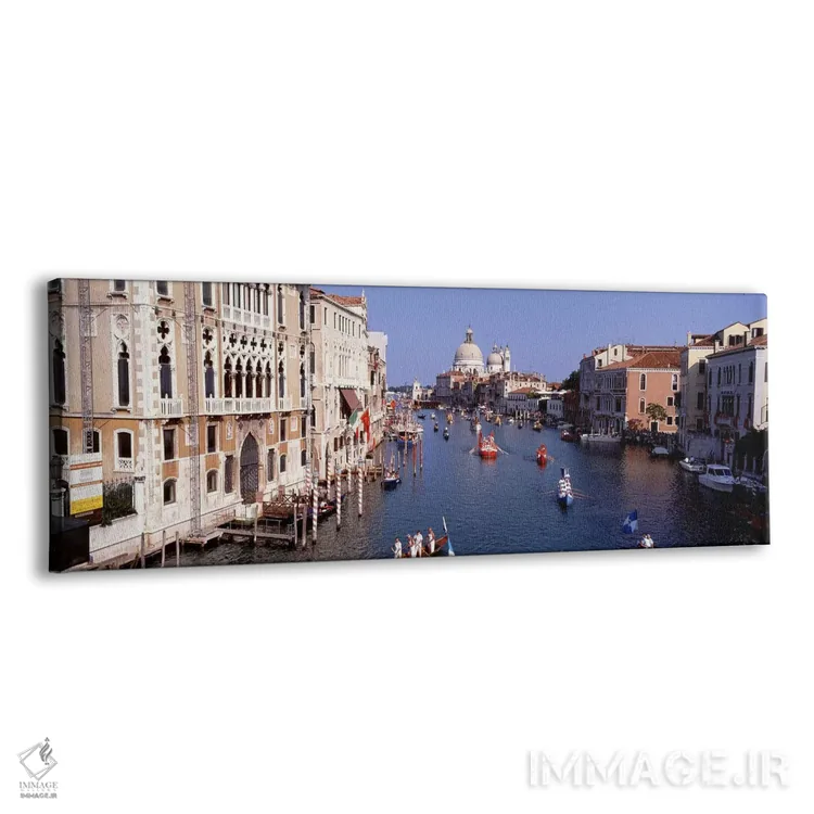 تابلو دکوراتیو Venice, Italy,فعالیت روزمره گوندولاها در کانال بزرگ، ون… اثر پانورامیک ایمجز - نمای پرسپکتیو محصول