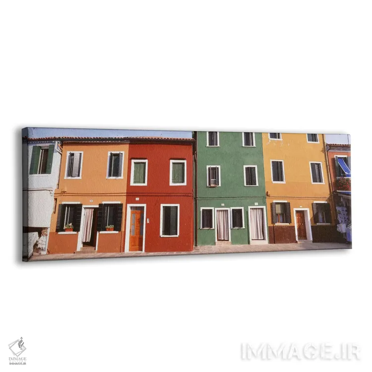تابلو دکوراتیو Burano, Venetian Lagoon, Italy,ساختمان های پررنگ و زیبا… اثر پانورامیک ایمجز - نمای پرسپکتیو محصول