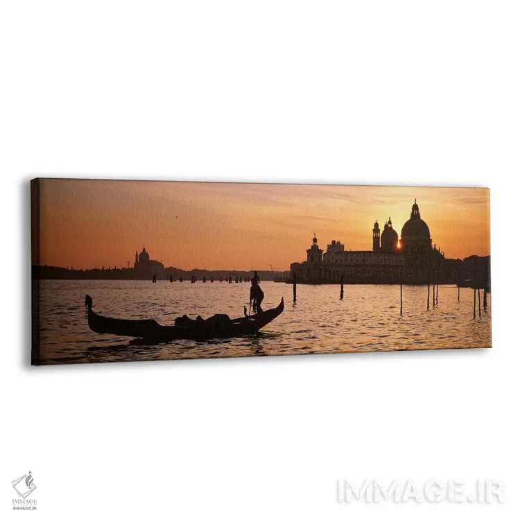 تابلو دکوراتیو Santa Maria Della Salute, Venice, Italy,سیلوئت یک گوندو… اثر پانورامیک ایمجز - نمای پرسپکتیو محصول
