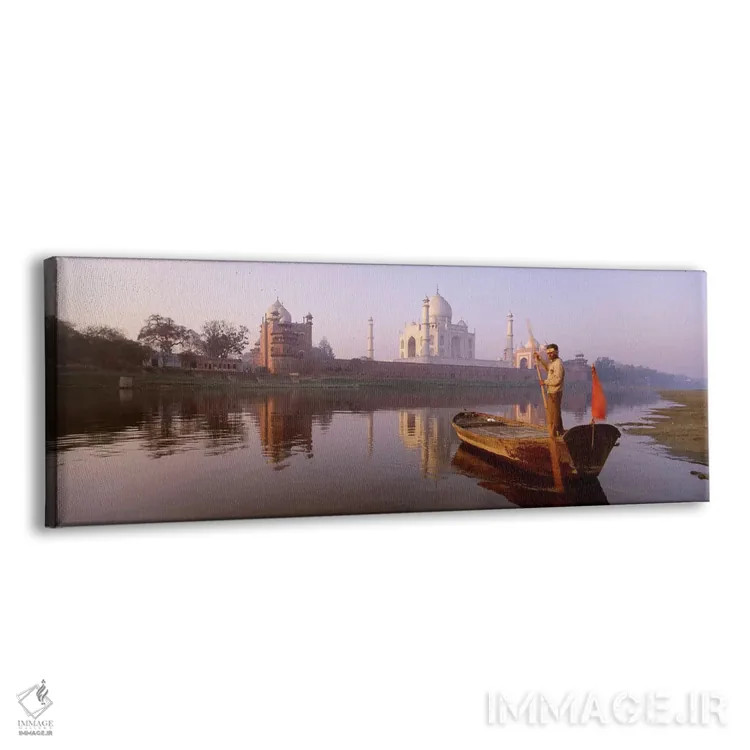 تابلو دکوراتیو Yamuna River, Agra, Uttar Pradesh, India,گوندولیر و قای… اثر پانورامیک ایمجز - نمای پرسپکتیو محصول
