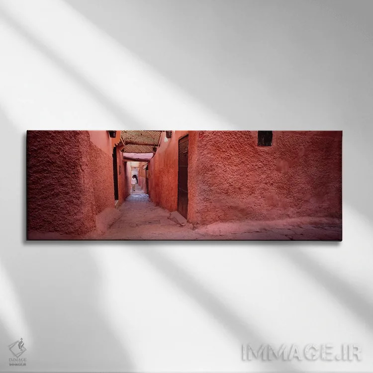 تابلو دکوراتیو Medina Of Marrakech, Marrakech-Safi, Morocco,دیوارهای گ… اثر پانورامیک ایمجز - نمای روبهرو روی دیوار