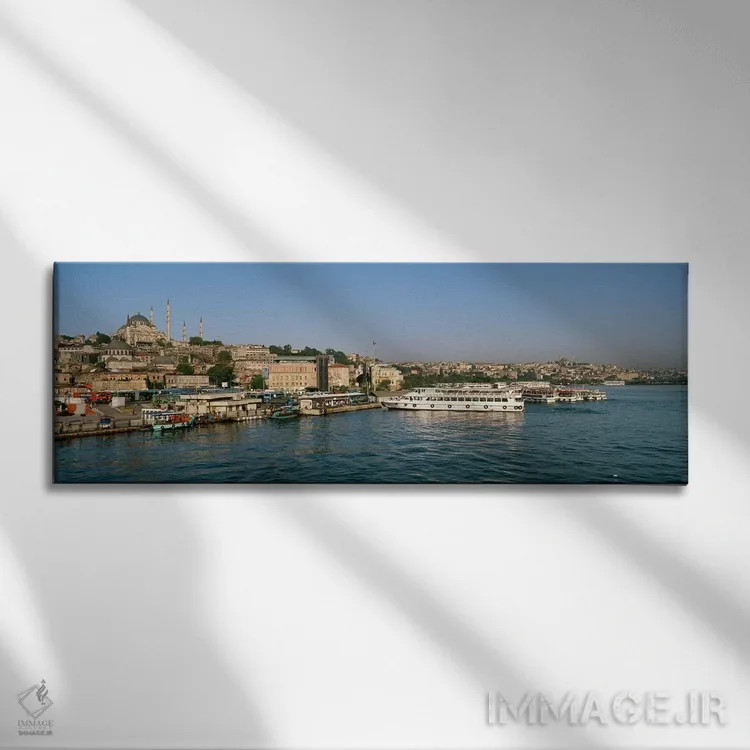 تابلو دکوراتیو Istanbul, Turkey,ساختمان های کنار آب، استانبول، ترکیه اثر پانورامیک ایمجز - نمای روبهرو روی دیوار