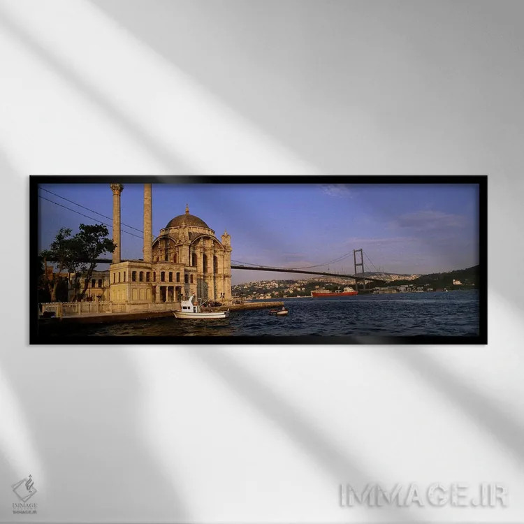 تابلو دکوراتیو Ortakoy Mosque, Bosphorus Bridge, Istanbul, Turkey #2,م… اثر پانورامیک ایمجز - نمای قابدار مشکی