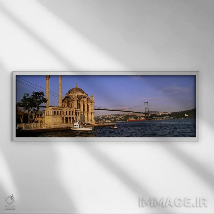 تابلو دکوراتیو Ortakoy Mosque, Bosphorus Bridge, Istanbul, Turkey #2,م… اثر پانورامیک ایمجز - نمای قابدار سفید