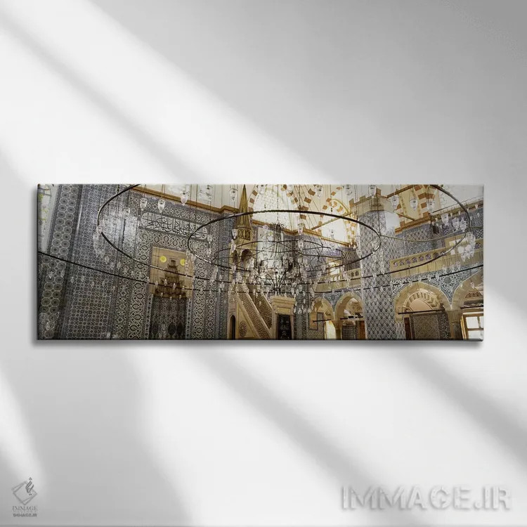 تابلو دکوراتیو Rustem Pasa Mosque, Istanbul, Turkey,فضای داخلی مسجد رس… اثر پانورامیک ایمجز - نمای روبهرو روی دیوار