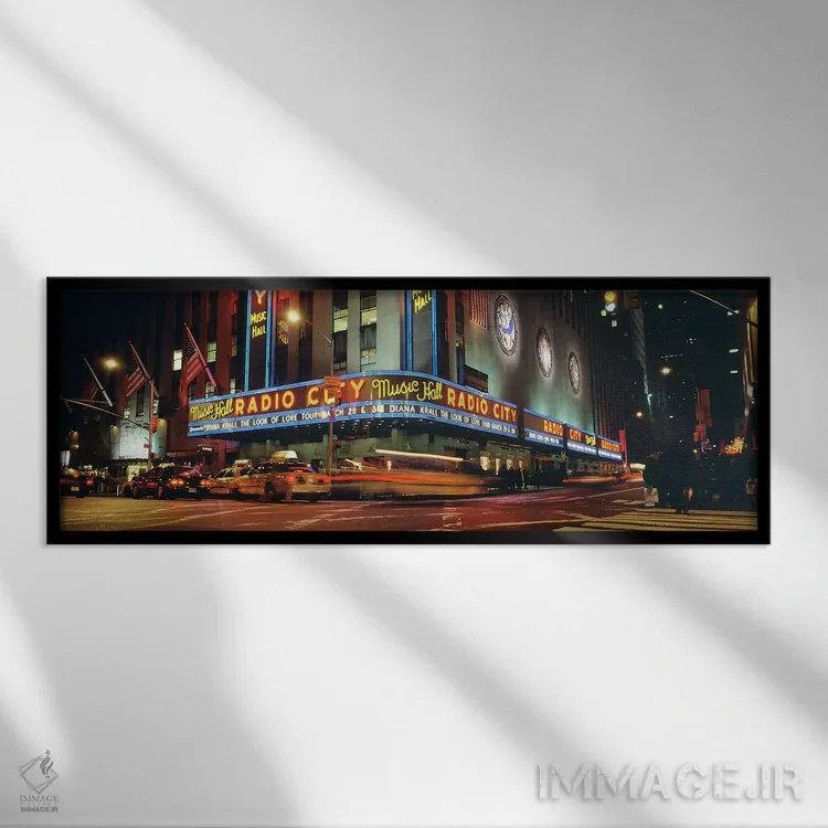 تابلو دکوراتیو Radio City Music Hall, NYC, New York City, New York Sta… اثر پانورامیک ایمجز - نمای قابدار مشکی