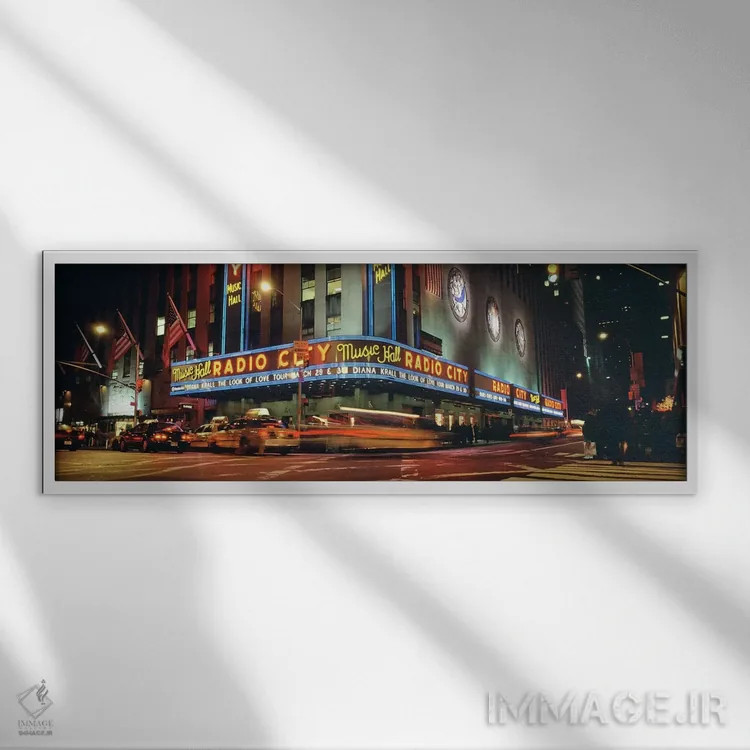 تابلو دکوراتیو Radio City Music Hall, NYC, New York City, New York Sta… اثر پانورامیک ایمجز - نمای قابدار سفید
