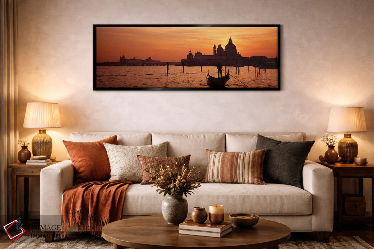 تابلو دکوراتیو Venice, Italy,سانتا ماریا دلا سالوته با یک گوندولیر و ق… اثر پانورامیک ایمجز - D6B