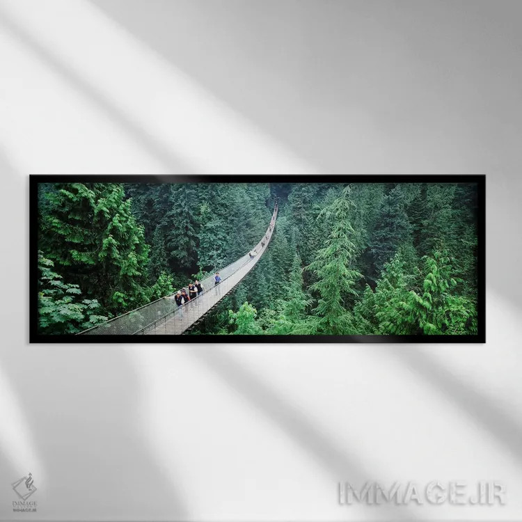 تابلو دکوراتیو North Vancouver, British Columbia, Canada,پل معلق کاپیل… اثر پانورامیک ایمجز - نمای قابدار مشکی