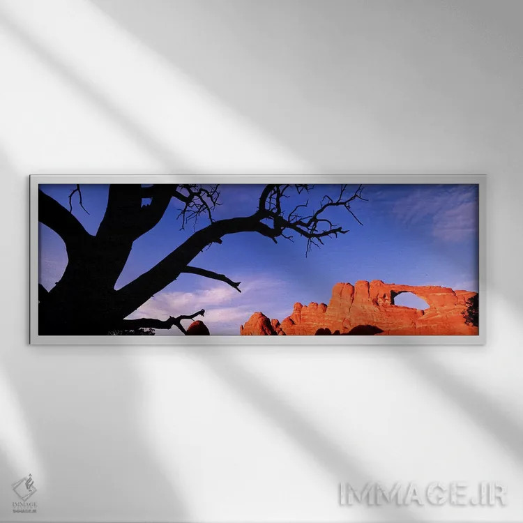 تابلو دکوراتیو Arches National Park, Grand County, Utah, USA,طاق آسمان… اثر پانورامیک ایمجز - نمای قابدار سفید