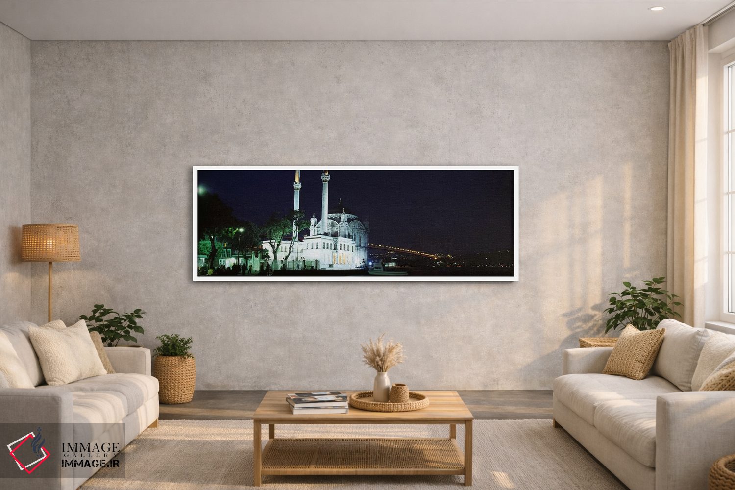 تابلو دکوراتیو Ortakoy Mosque, Bosphorus Bridge, Istanbul, Turkey,مسجد… اثر پانورامیک ایمجز - D2W