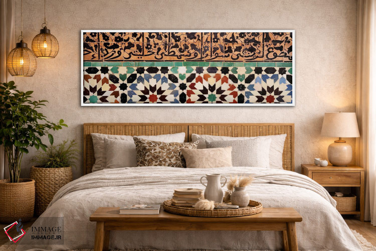 تابلو دکوراتیو Ben Youssef Medrassa, Marrakesh, Morocco,نمای نزدیک از… اثر پانورامیک ایمجز - D4W