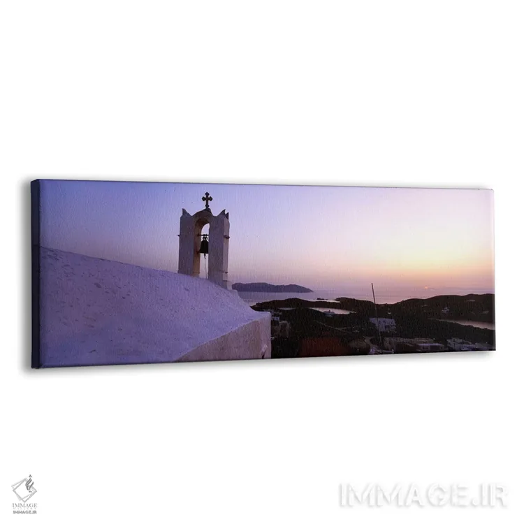 تابلو دکوراتیو Ios, Cyclades Islands, Greece,برج ناقوس روی یک ساختمان… اثر پانورامیک ایمجز - نمای پرسپکتیو محصول