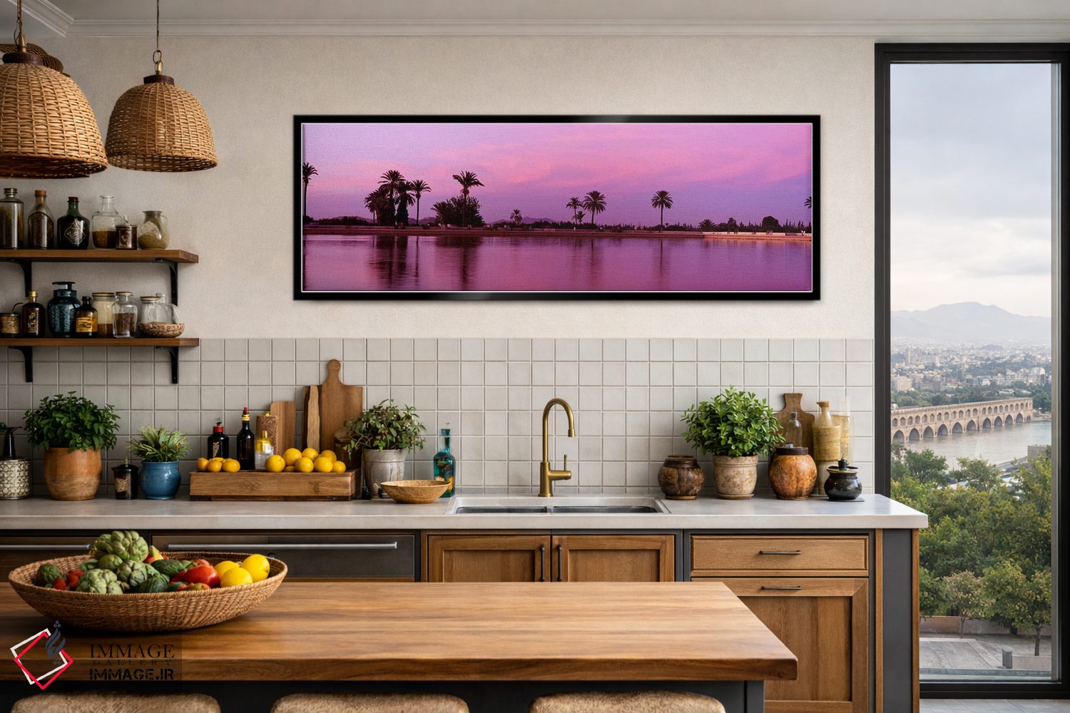 تابلو دکوراتیو Menara Gardens, Marrakech, Morocco,حوض مناره، باغ مناره… اثر پانورامیک ایمجز - D3B