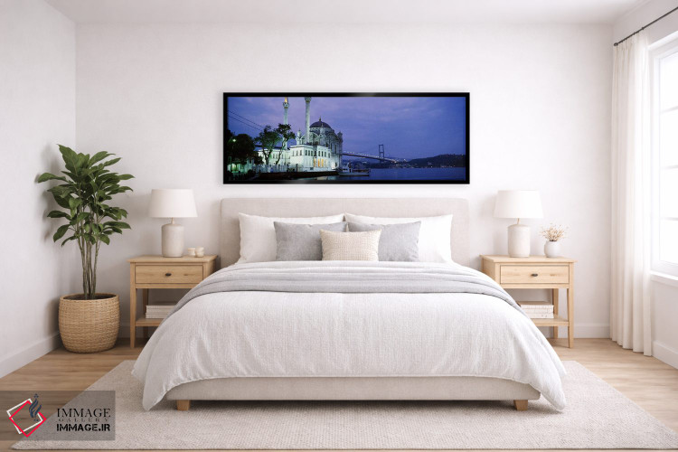 تابلو دکوراتیو Istanbul, Turkey,مسجد اورتاکوی، استانبول، ترکیه اثر پانورامیک ایمجز - D6B