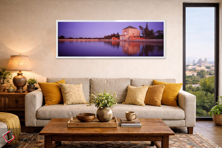 تابلو دکوراتیو Menara Gardens, Marrakech, Morocco,ساختمان پاویون مناره… اثر پانورامیک ایمجز - D5W