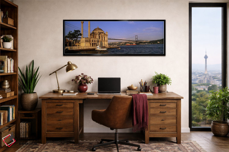 تابلو دکوراتیو Ortakoy Mosque, Bosphorus Bridge, Istanbul, Turkey #2,م… اثر پانورامیک ایمجز - D3B