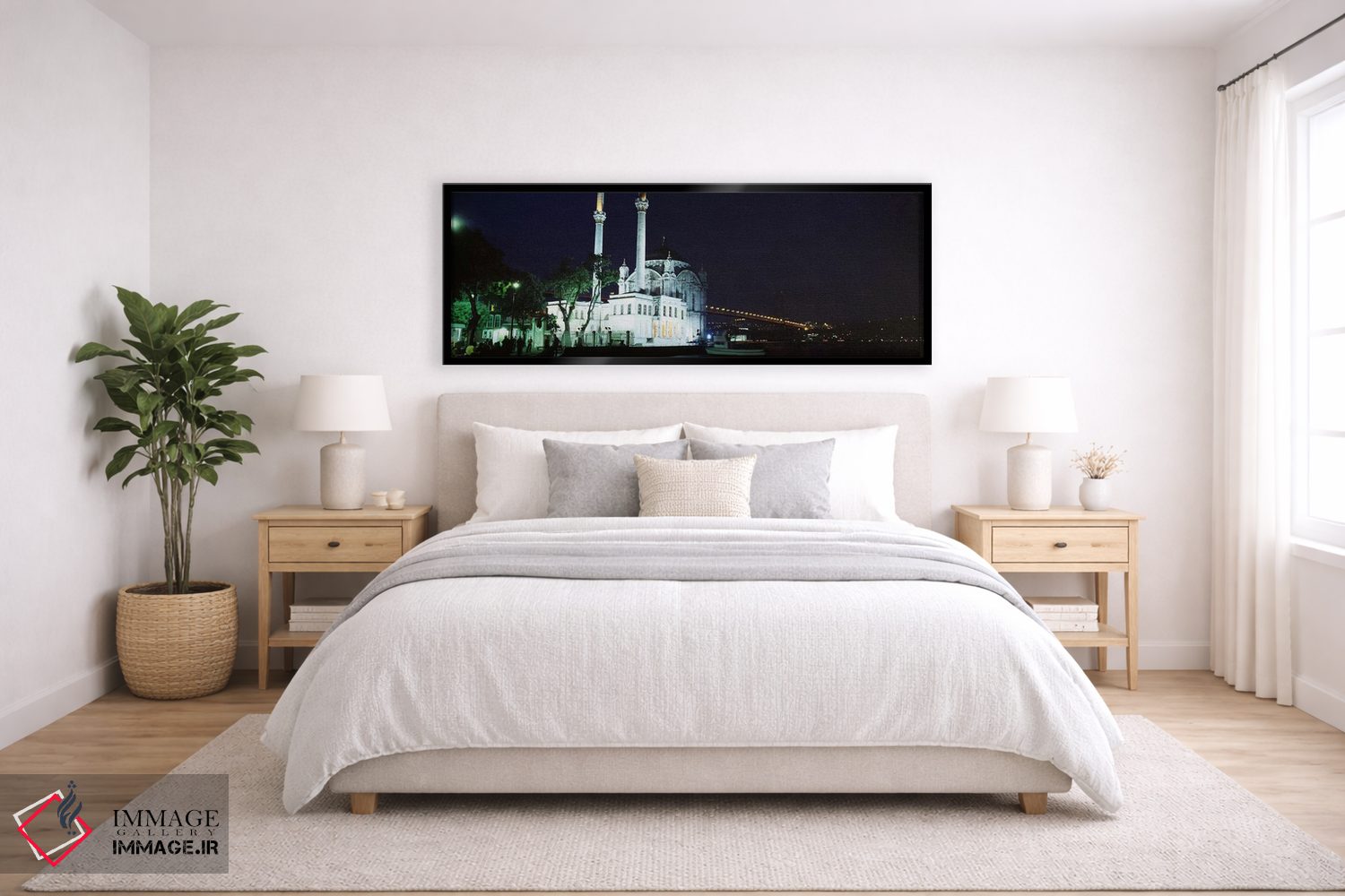 تابلو دکوراتیو Ortakoy Mosque, Bosphorus Bridge, Istanbul, Turkey,مسجد… اثر پانورامیک ایمجز - D6B