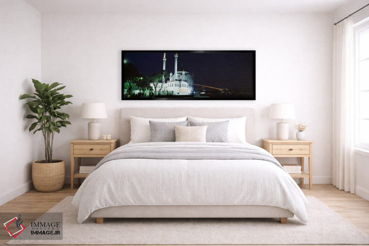 تابلو دکوراتیو Ortakoy Mosque, Bosphorus Bridge, Istanbul, Turkey,مسجد… اثر پانورامیک ایمجز - D6B
