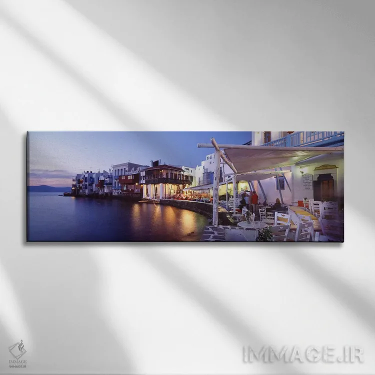 تابلو دکوراتیو Mykonos, Cyclades, Greece,ملک کنار آب، میکونوس، سیکلاد… اثر پانورامیک ایمجز - نمای روبهرو روی دیوار