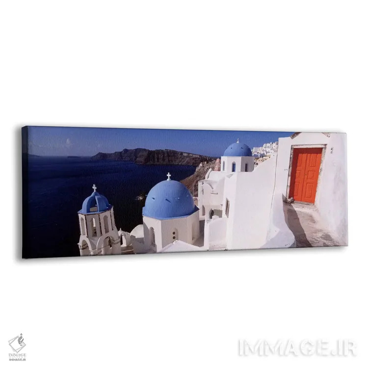 تابلو دکوراتیو Santorini, Cyclades Islands, Greece,کلیسا در شهر، سانتو… اثر پانورامیک ایمجز - نمای پرسپکتیو محصول