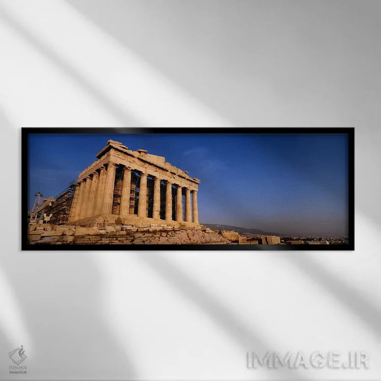 تابلو دکوراتیو Parthenon, Athens, Greece,ویرانه های یک معبد، پارتنون… اثر پانورامیک ایمجز - نمای قابدار مشکی