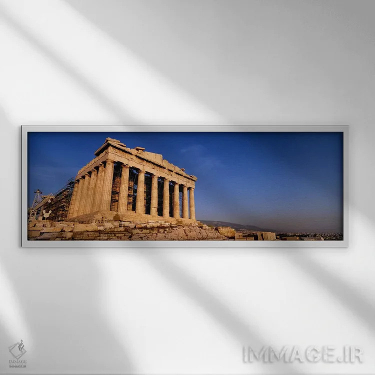 تابلو دکوراتیو Parthenon, Athens, Greece,ویرانه های یک معبد، پارتنون… اثر پانورامیک ایمجز - نمای قابدار سفید